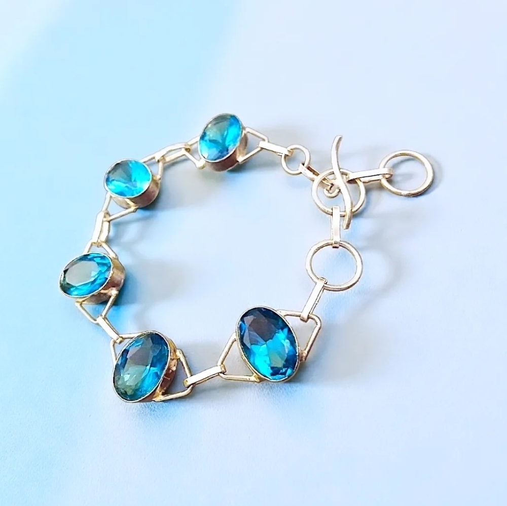 925 Blue Topaz Bracelet